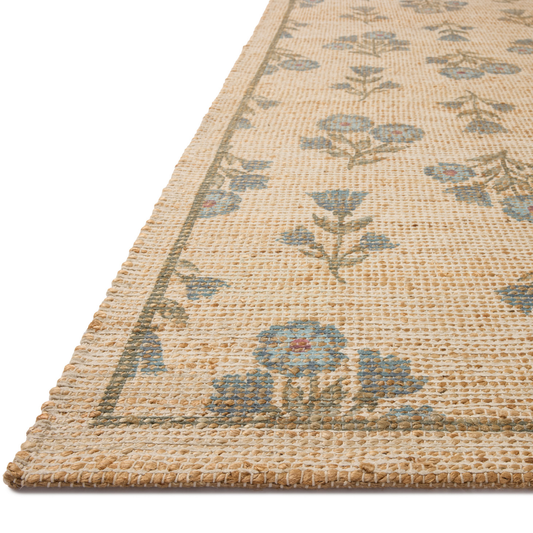 Rue Moss/Blue Rug
