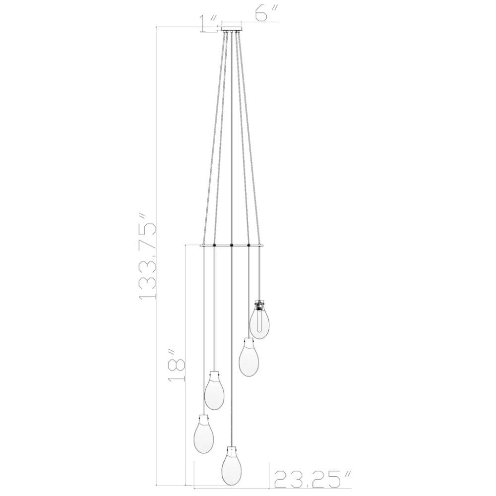 Davis Multi-Light Pendant Pendants DAV-6005-MG 633779105890