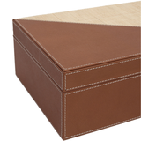 Leather & Raffia Box (Set of 2)