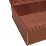 Leather & Raffia Box (Set of 2)