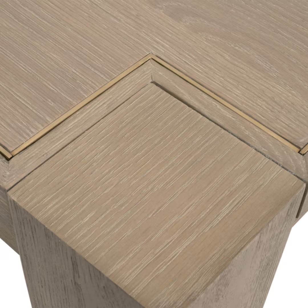 Canal Extension Dining Table Dining Tables 8039.SGRY-OAK/BGLD
