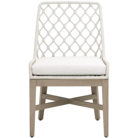 Lattis Outdoor Dining Chair Outdoor Dining Chairs + Benches 6803.WHT/WHT/W-ET