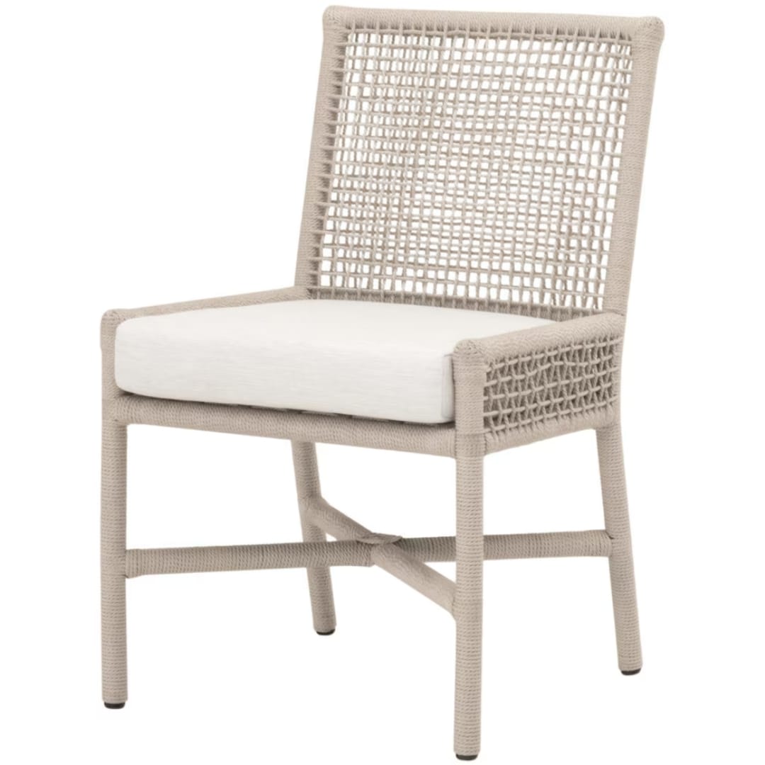 Seaside Indoor/Outdoor Dining Chair (Set of 2) Outdoor Dining Chairs + Benches 6836.OYS/WHT