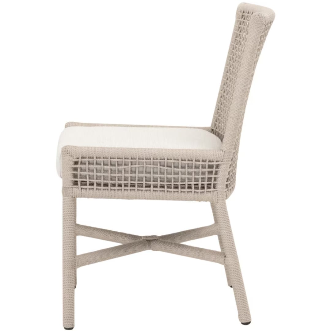 Seaside Indoor/Outdoor Dining Chair (Set of 2) Outdoor Dining Chairs + Benches 6836.OYS/WHT
