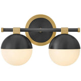 Bowie 2-Light Vanity Bath Lighting 54562LCB-BK 640665919189