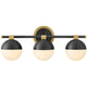 Bowie 3-Light Vanity Bath Lighting 54563LCB-BK 640665918632