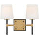 Saunders 2-Light Vanity Bath Lighting 56952BK-LCB 640665928006