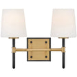 Saunders 2-Light Vanity Bath Lighting 56952BK-LCB 640665928006