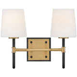 Saunders 2-Light Vanity Bath Lighting 56952BK-LCB 640665928006