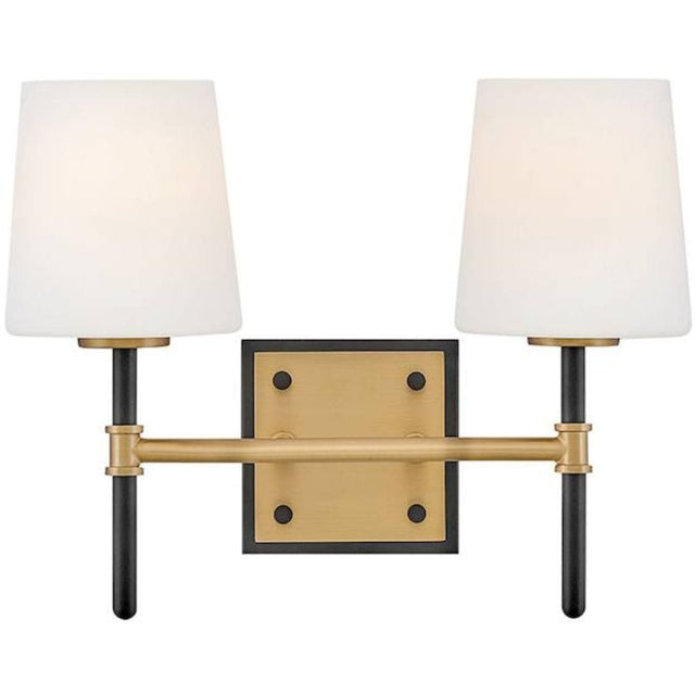 Saunders 2-Light Vanity Bath Lighting 56952BK-LCB 640665928006
