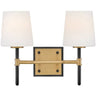Saunders 2-Light Vanity Bath Lighting 56952BK-LCB 640665928006