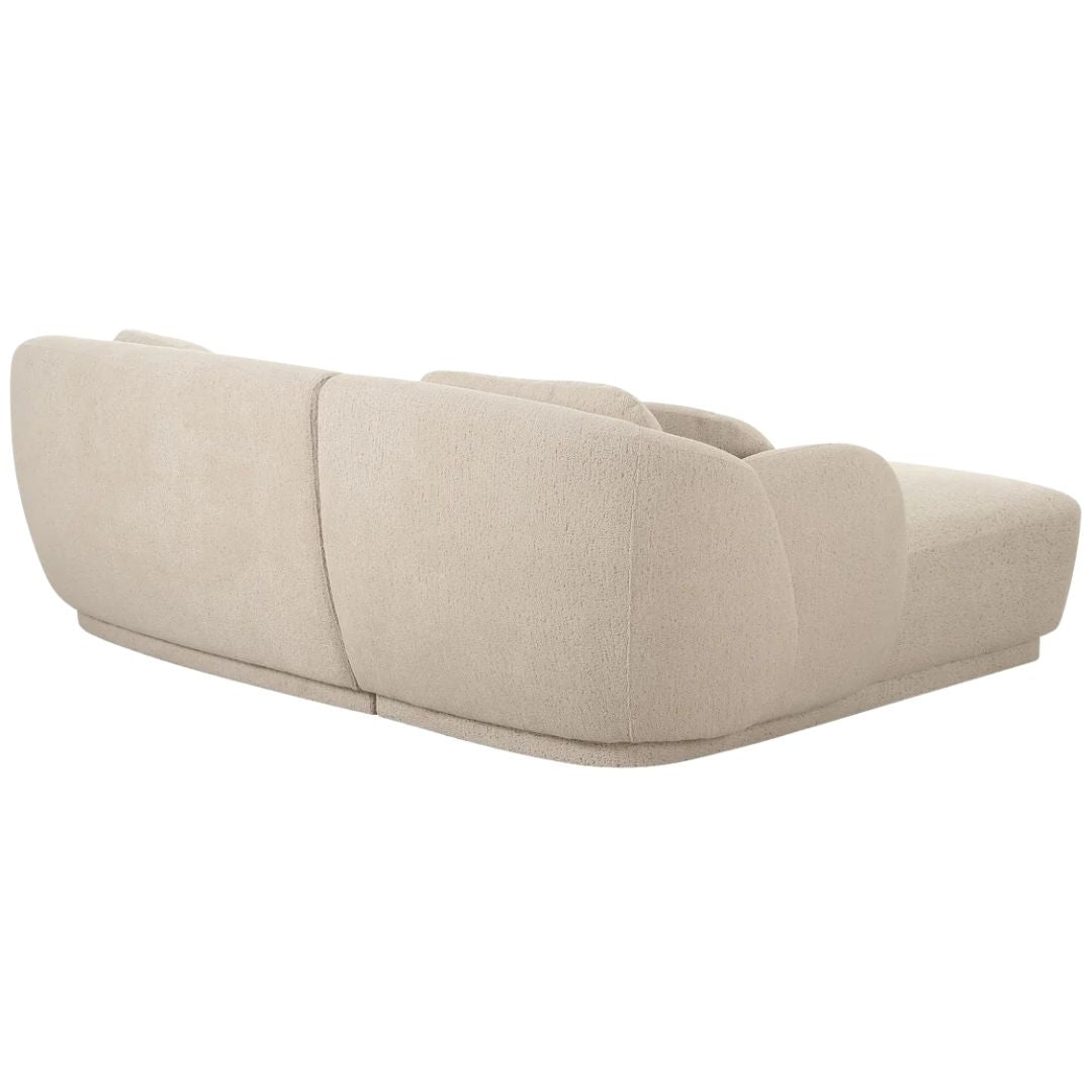 Indie Boucle 2-Piece Cream L-Shaped Sectional