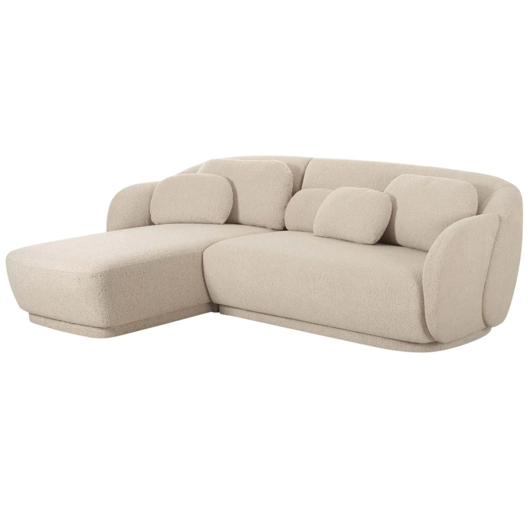Indie Boucle 2-Piece Cream L-Shaped Sectional