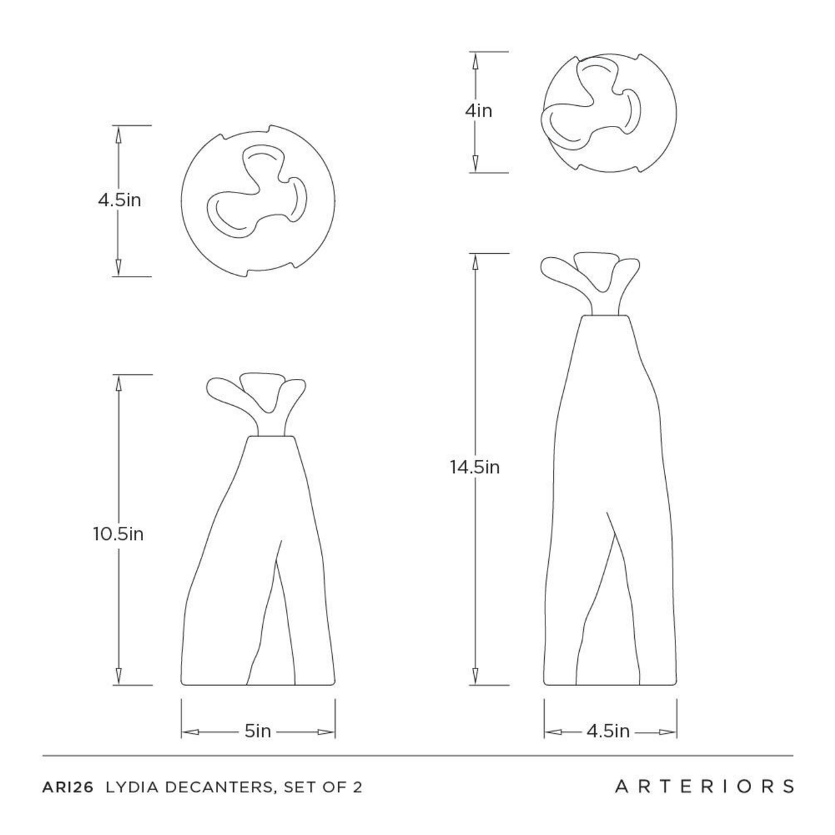 Lydia Decanters (Set of 2)