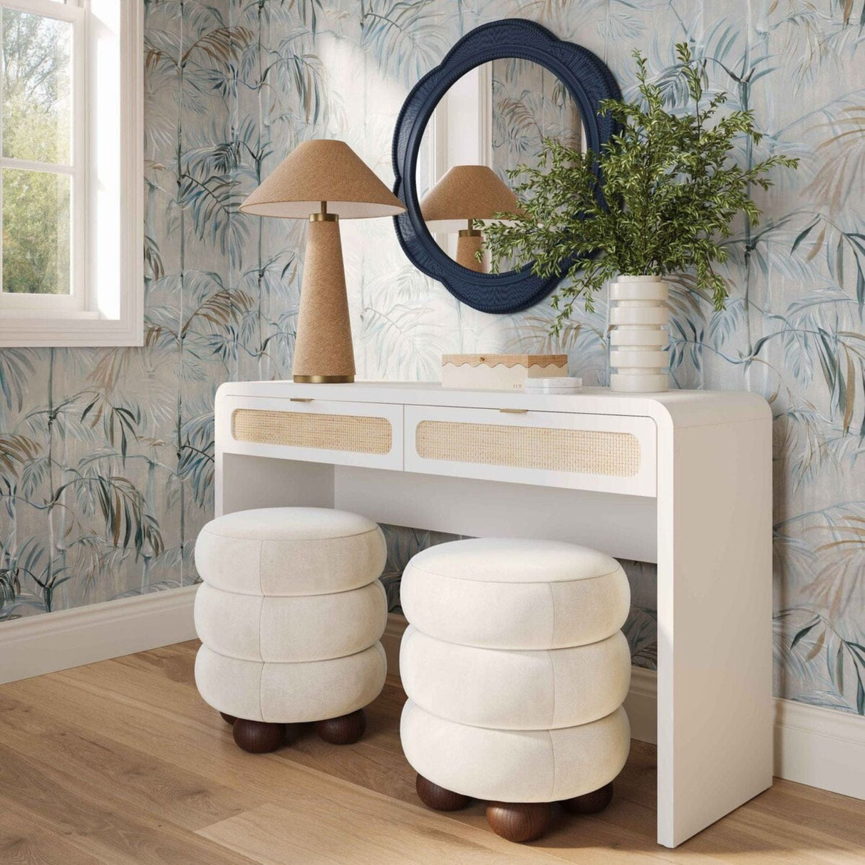 Starling Rattan Console Desk