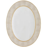 Oval Faux Shagreen Mirror