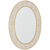 Oval Faux Shagreen Mirror