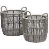 Alcoy Basket Set Outdoor Decorative Decor OBJALCOYBSKRDXLGYS2