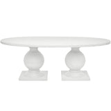Cyril Indoor/Outdoor Oval Dining Table Outdoor Dining Tables FURCYRIL9644OVWHP