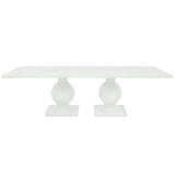 Cyril Indoor/Outdoor Rectangular Dining Table Outdoor Dining Tables FURCYRIL11042RTWHP