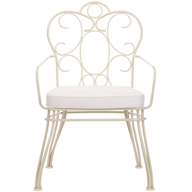 Deloris Indoor/Outdoor Dining Chair Outdoor Dining Chairs + Benches FURDELODNCHPBGAL-WH