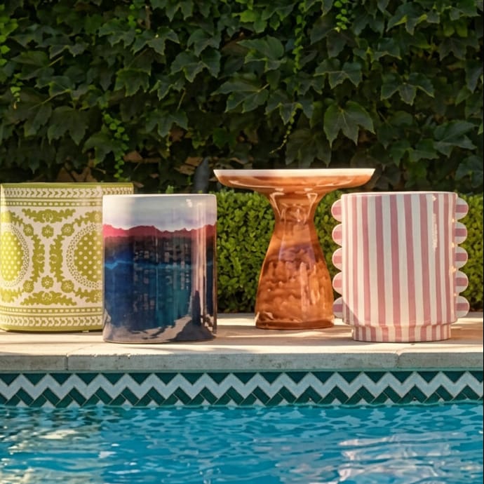 Frausto Stool/Side Table Outdoor Ottomans + Stools