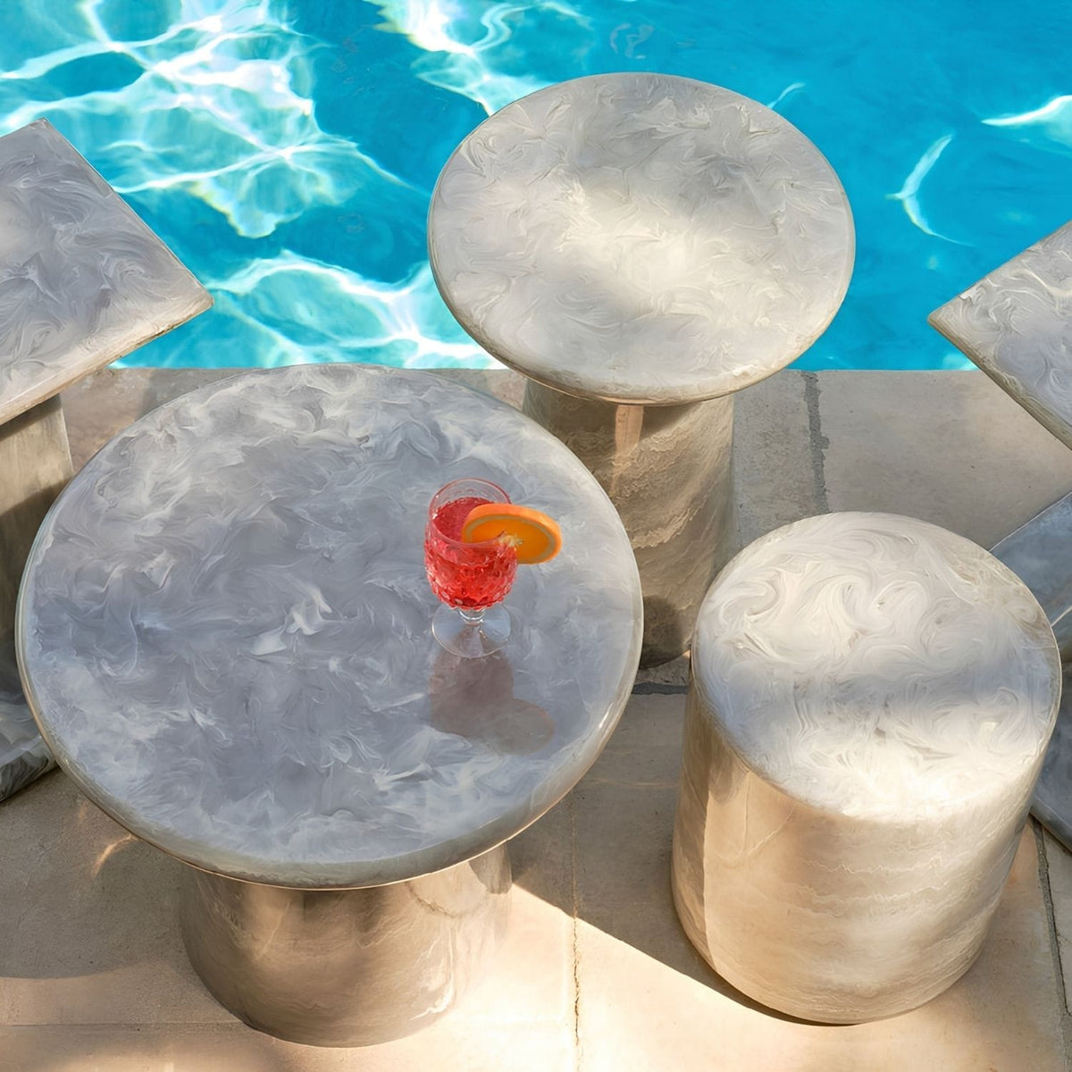 Omer Indoor/Outdoor Side Table Outdoor Side Tables