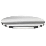 Marceau Black/White Striped Lazy Susan