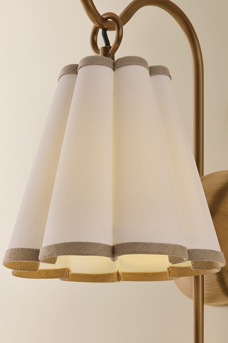 Eula Wall Sconce Sconces H1164101-PBR 197292793502