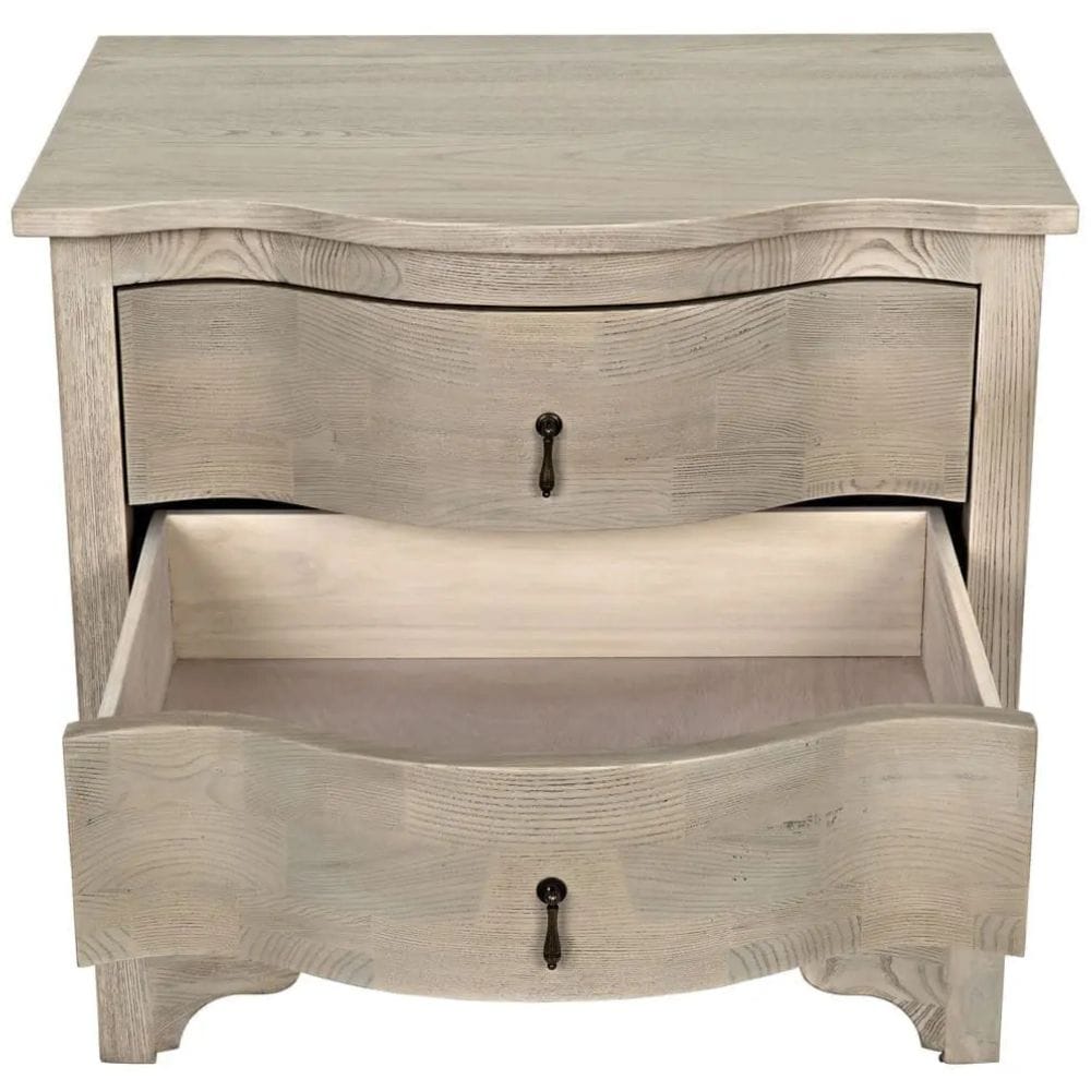 Curved Front Side Table Nightstands + Bedside Tables GTAB290VGR 00842449107489