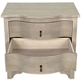 Curved Front Side Table Nightstands + Bedside Tables GTAB290VGR 00842449107489