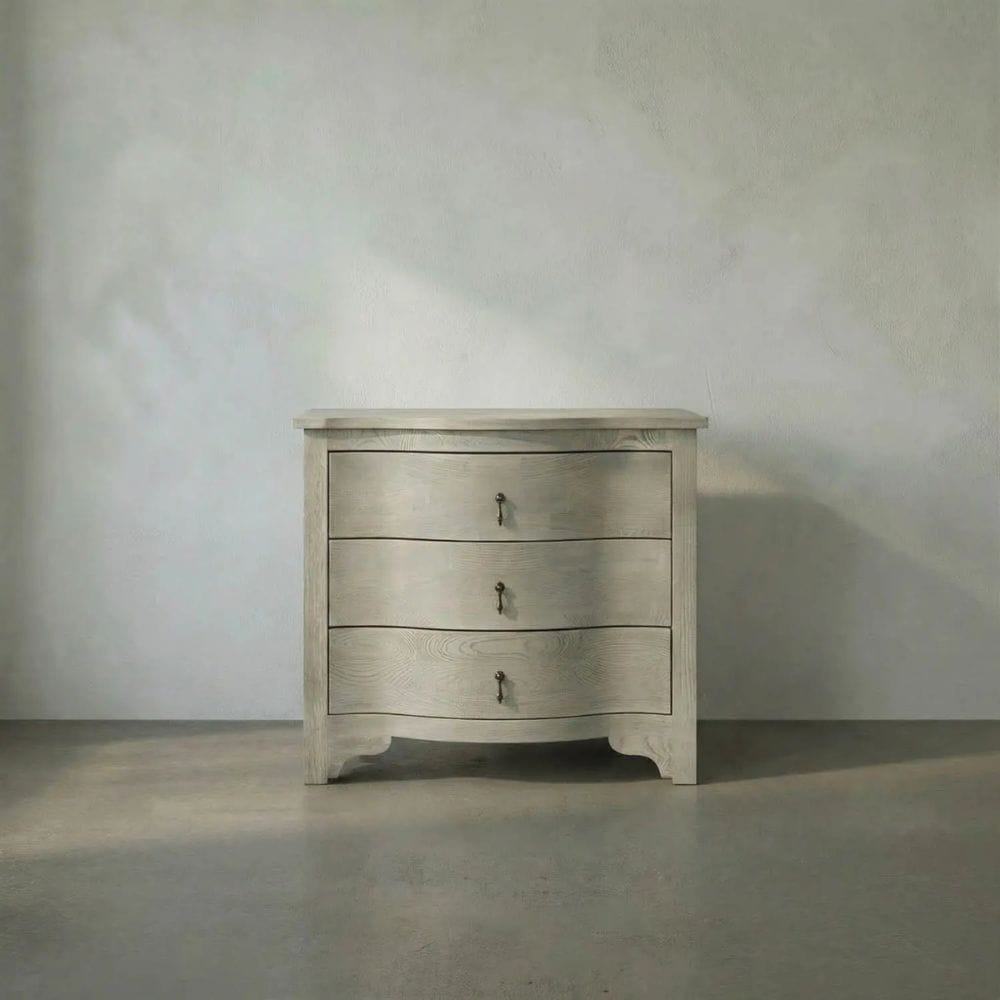 Curved Front Side Table Nightstands + Bedside Tables GTAB290VGR 00842449107489