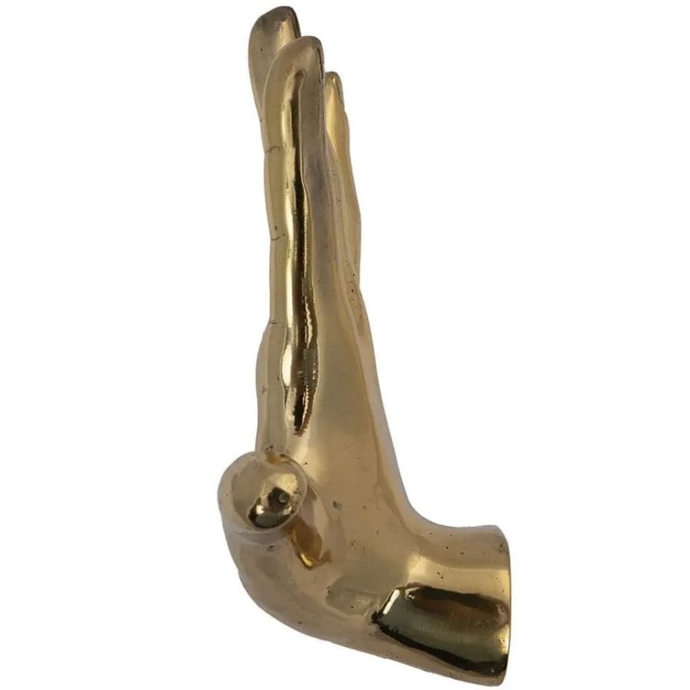 Brass Hand on the Wall Sculptural Objects AB-231BR 00842449116184