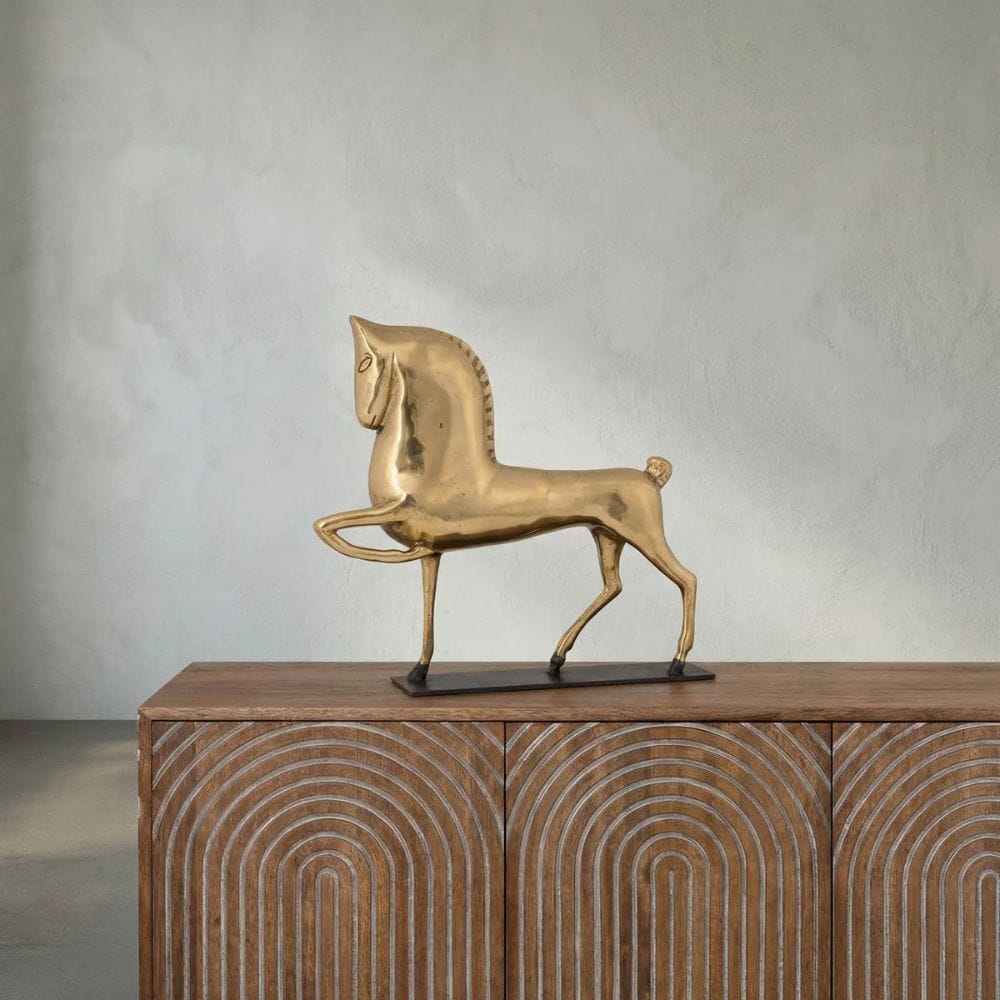 Horse On Stand Sculptural Objects AB-154BR 00842449100213