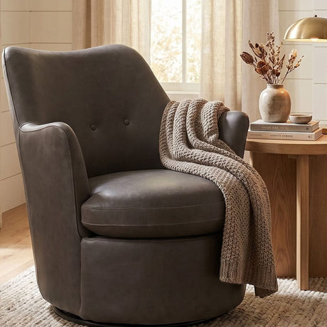 Hotchkiss Swivel Arm Chair Occasional + Accent Chairs LEA-C0672-1D 00842449138018
