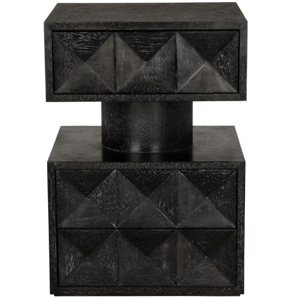 Kingston Side Table Nightstands + Bedside Tables GTAB9023BKW 00842449138551