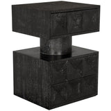 Kingston Side Table Nightstands + Bedside Tables GTAB9023BKW 00842449138551