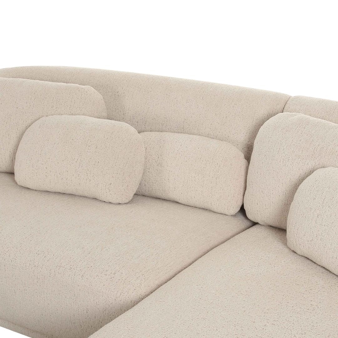 Indie Boucle 2-Piece Cream L-Shaped Sectional