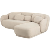 Indie Boucle 2-Piece Cream L-Shaped Sectional