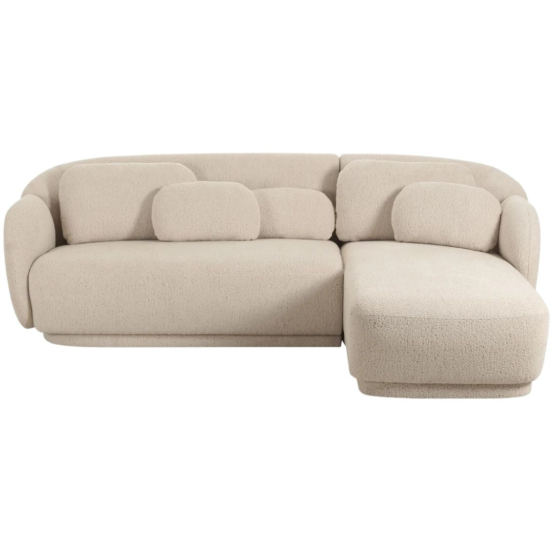 Indie Boucle 2-Piece Cream L-Shaped Sectional