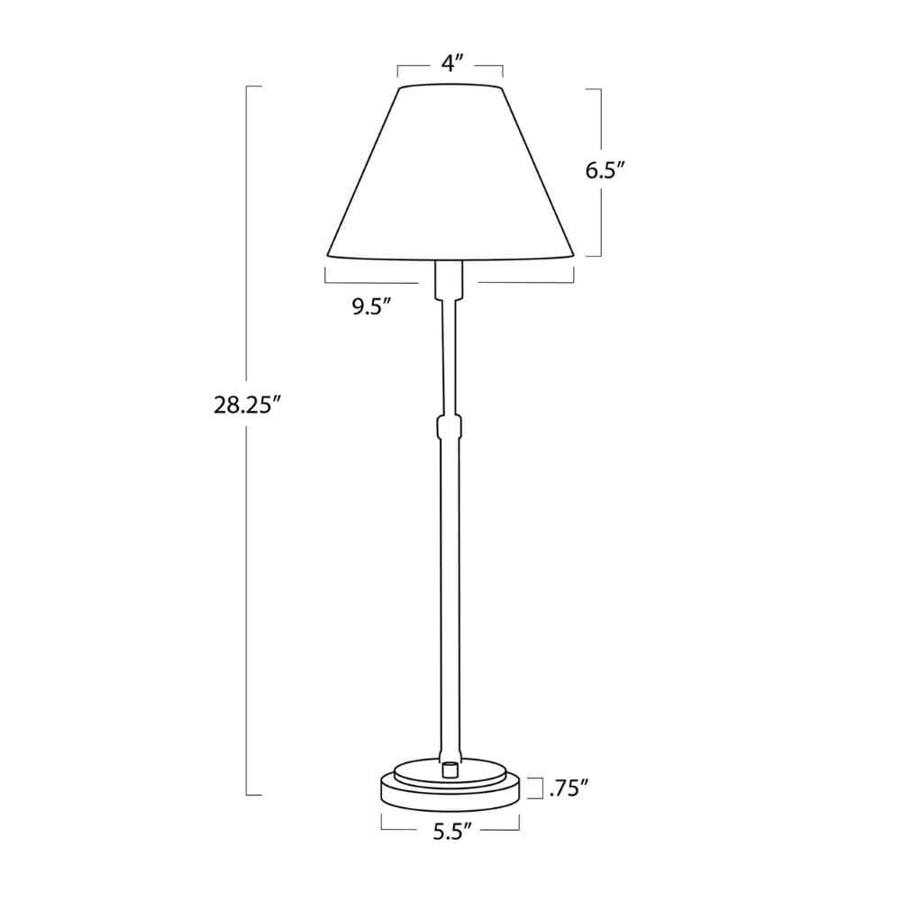 Polly Buffet Lamp Table + Desk Lamps