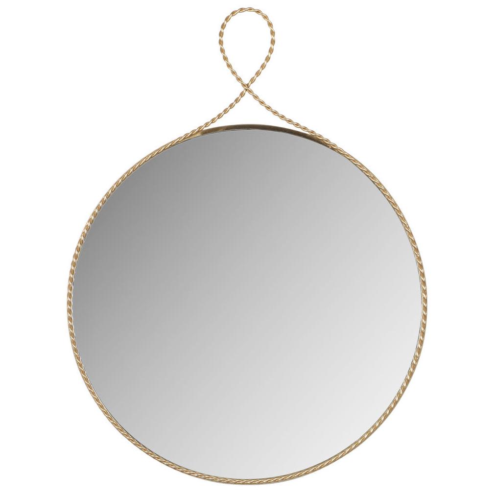 Charlotte Braided Brass Wall Mirror