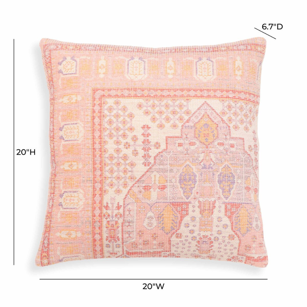 Persian Pink Square Accent Pillow