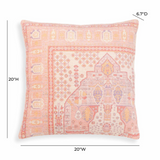 Persian Pink Square Accent Pillow