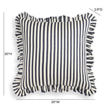 Valencia Striped Ruffle Pillow