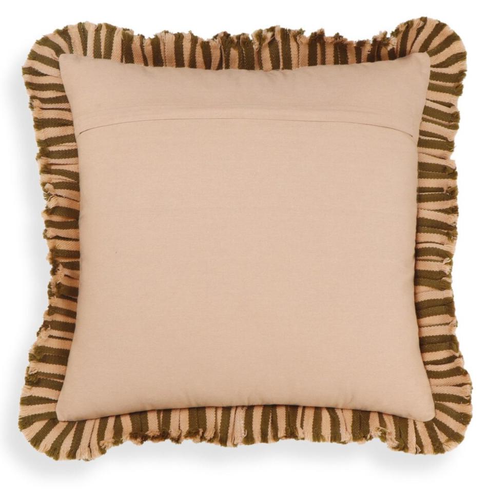 Valencia Striped Ruffle Pillow