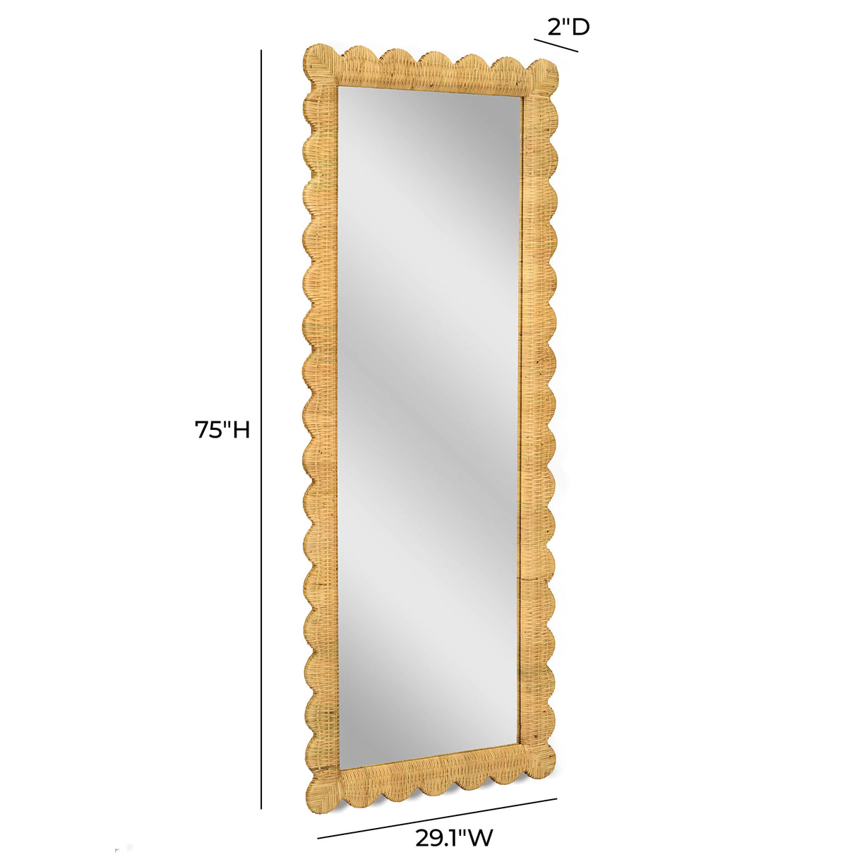 Paula Natural Rattan Wall Mirror