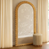 Arched Paula Natural Rattan Wall Mirror