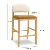 Celia Performance Velvet Counter Stool