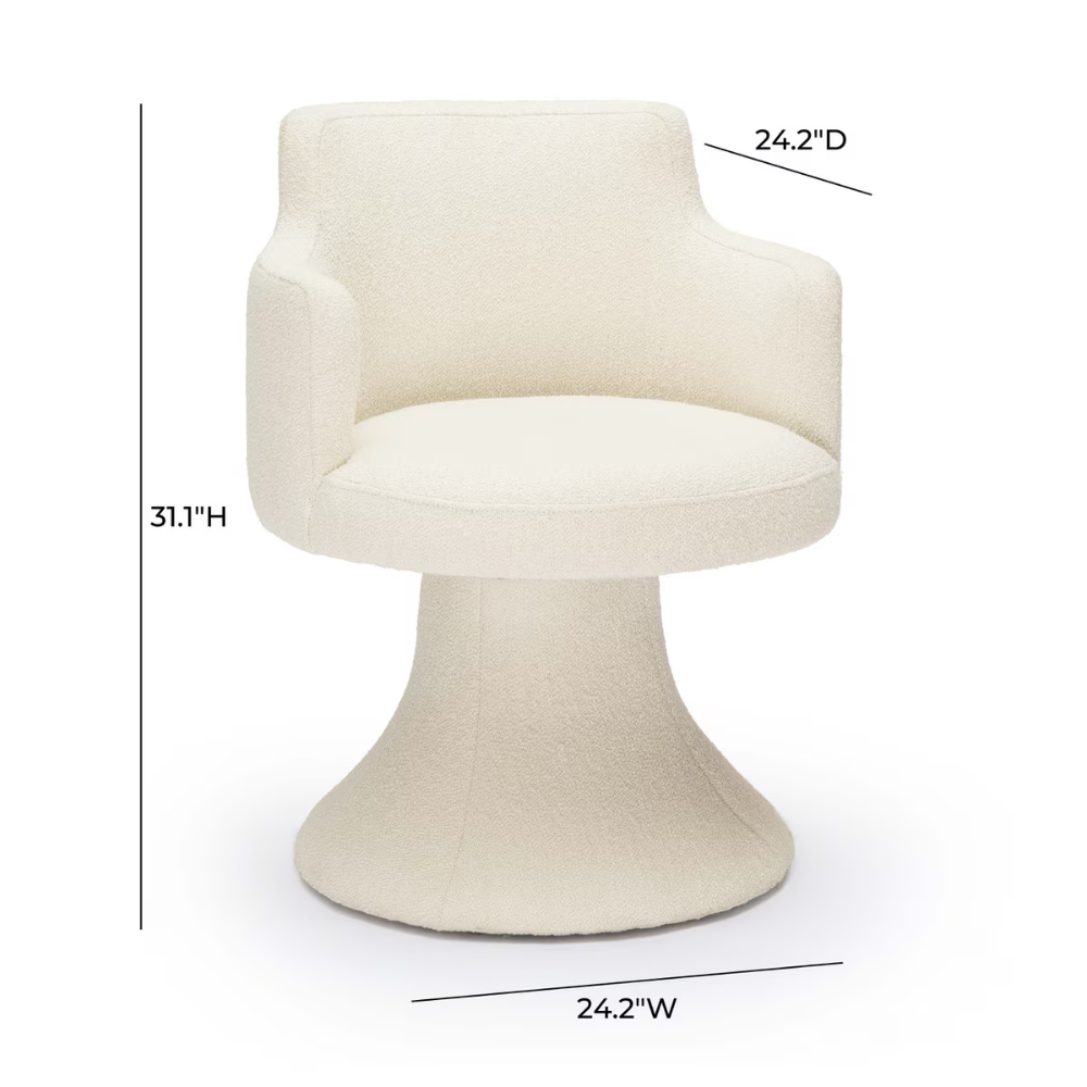 Gregory Performance Boucle Swivel Dining Chair